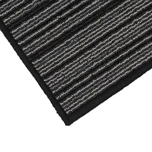  Non-Slip Indoor Door Mat Black / Rectangle W50 x L80 cm