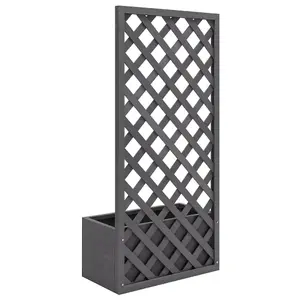 Berkfield Trellis Planter 65x30x135 cm WPC