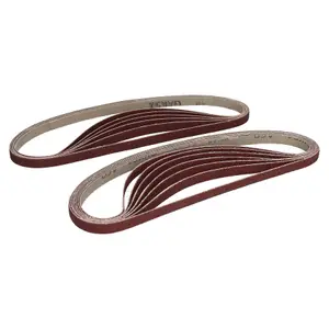 25pc 10mm x 600mm Sanding Belts For Long Reach Air Sanders Grinding