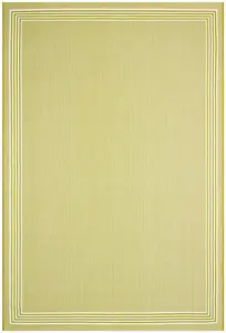 Bordered Green Modern Easy To Clean Dining Room Rug-160cm X 230cm