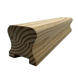 Southern Yellow Pine Handrail THR 4.2m - 32mm Groove For Stair Spindles UK Manufactured Traditional Products Ltd