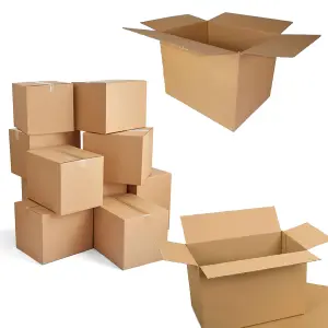 25 x Royal Mail 350x250x160mm Strong Single Wall Cardboard Shipping Storage Packing Boxes