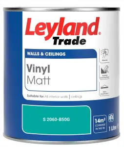 Leyland Trade Vinyl Matt Walls & Ceilings Emulsion Paint (S 2060-B50G) 1L