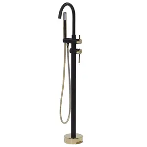 Freestanding Bathtub Faucet TUGELA Black-Gold