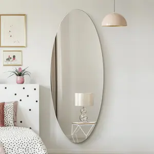 MirrorOutlet The Ovale Frameless Oval Wall Mirror 180CM x 70CM