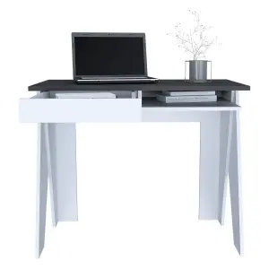 White Dallas Home Office Desk with Drawer