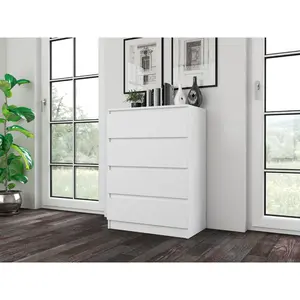 Tonya 4 Drawer 70Cm W Chest Of Drawers White