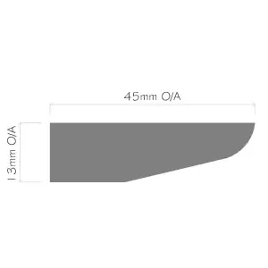 PACK OF 15 (Total 15 Units) - 19mm x 50mm (15mm x 45mm Finish) Chamfered & Rounded Timber Architrave - 1.2m Length