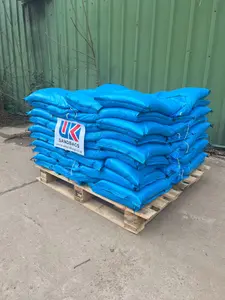 30 Filled blue polypropylene sandbags