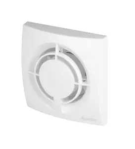 Modern White Bathroom Extractor Fan 100mm / 4" with Humidity Sensor