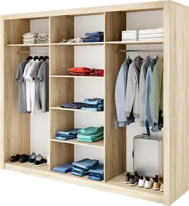 Idea 01 Sliding Door Wardrobe Sleek White Wood Storage Solution