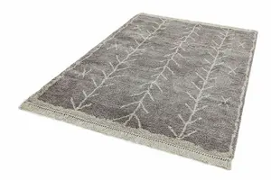 Grey Shaggy Kilim Luxurious Modern Moroccan Rug for Dining Room-200cm X 290cm