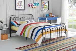 Bright Pop Metal Bed Black, Double