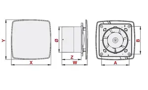 Bathroom & Kitchen Extractor Fan 100mm with Timer