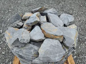 Garden Rockery / Pond Edging Stones -Welsh Slate 200-300mm