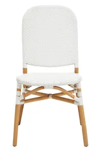 Interiors by Premier White Natural Rattan Dining Chair, Cane Dining Chair, Outdoor Rattan Chair, Sturdy Wood Dining Chair