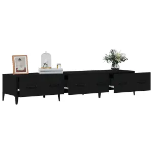 Berkfield TV Cabinet Black 150x34,5x30 cm Engineered Wood