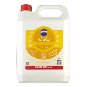 Nilco Cabinet Glass Wash - 5L x2 For Glassware Crockery & Ceramics 10 Litres