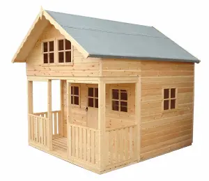 Lodge 8 x 9 Feet Single Door with Two Fixed and Three Opening Windows Playhouse