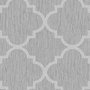 Superfresco Silk Sparkle Trellis Silver Wallpaper