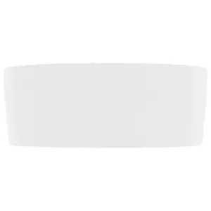 Berkfield Luxury Wash Basin Round Matt White 40x15 cm Ceramic