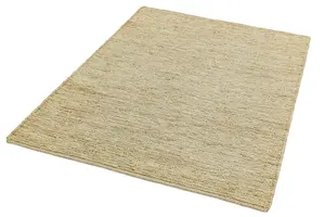 Plain Beige Modern Natural Fibers Handmade Rug For Dining Room Bedroom & Living Room-66 X 200cm (Runner)