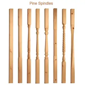 Pine Spindle Georgian 41mm x 41mm x 900mm - 16 Pack UK Manufactured Traditional Products Ltd