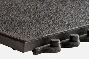 Interlocking Rubber Anti-Fatigue Mat Cushion Link Solid Top 92 x 92cm