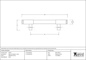 From The Anvil Polished Chrome Kelso Pull Handle - Small