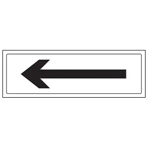 Straight Arrow - General Door Sign - Rigid Plastic - 300x100mm (x3)