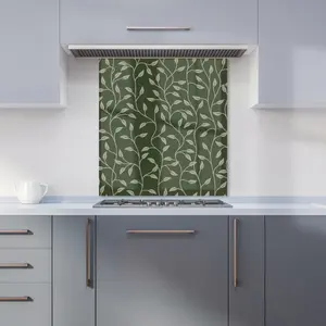 Green Shrub With Leaves Premium Glass Kitchen Splashback W700mm x H750mm