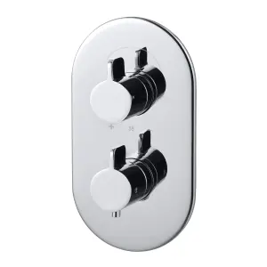 GoodHome Cavally Chrome effect Recessed Diverter Shower