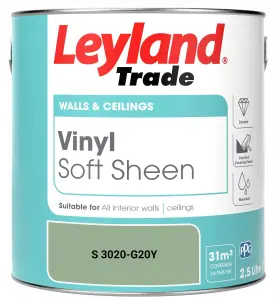 Leyland Trade Vinyl Soft Sheen Walls & Ceilings Emulsion Paint (S 3020-G20Y) - 2.5L