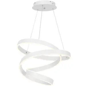 Milagro Andromeda White LED Pendant Lamp 45W High Quality Designer Light With A Stunning Flowing Design