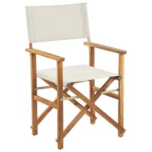 Set of 2 Garden Chairs CINE Acacia Wood Light Green