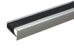 Anodised aluminium anti non slip stair edge nosing trim 900mm x 41mm x 26,6mm A44 silver