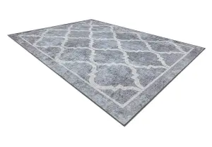 MIRO 51639.805 washing carpet Trellis anti-slip - grey 200x290 cm