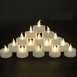 OSHINE 50Pack Battery Tea Lights- Realistic And Bright Flickering Battery Operated Flameless LED Tea Light Battery Powered 200+Hours(Warm White)