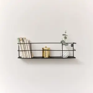 Aason Metal Bracket Shelf Black