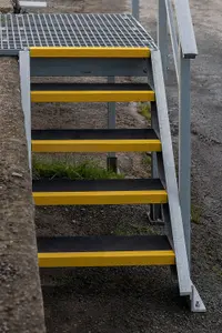 Anti-Slip GRP Stair Treads 55mm x 345mm x 2m Black