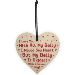 Funny Rude Valentines Day Gift For Boyfriend Girlfriend Husband Wife Wood Heart