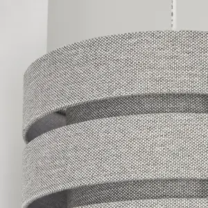 Inlight Grey Woven effect Mini Trio Light shade (D)28cm