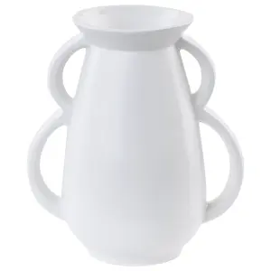 Flower Vase KOROPI Ceramic White