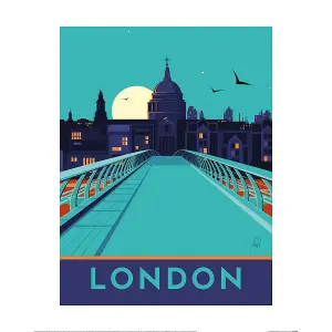 Georgina Westley London St Pauls Print Blue/White (40cm x 30cm)