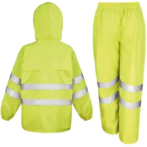 Result Safeguard Unisex High Visibility Waterproof Suit (Jacket And Trousers) Yellow (4XL)