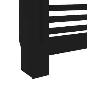 Berkfield Radiator Cover Black 172x19x81 cm MDF