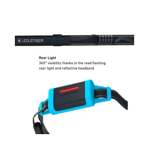 Ledlenser NEO5R Rechargable 600 Lumen Lightweight 70g LED Head Torch with Chest Strap for Running