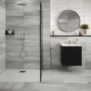 Johnson Tiles Sabana Slate Matt Stone effect Textured Ceramic Indoor Wall Tile, Pack of 6, (L)600mm (W)300mm