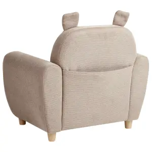 Kids Chair MARIBO Fabric Taupe