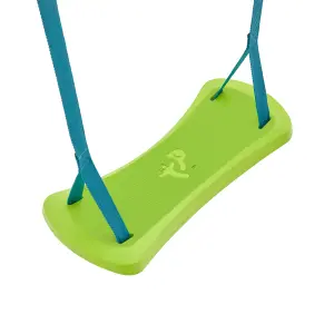 TP Toys Multi double Green & Wood Swing & slide (L) 2760mm x (W) 2810mm